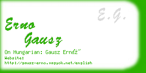 erno gausz business card